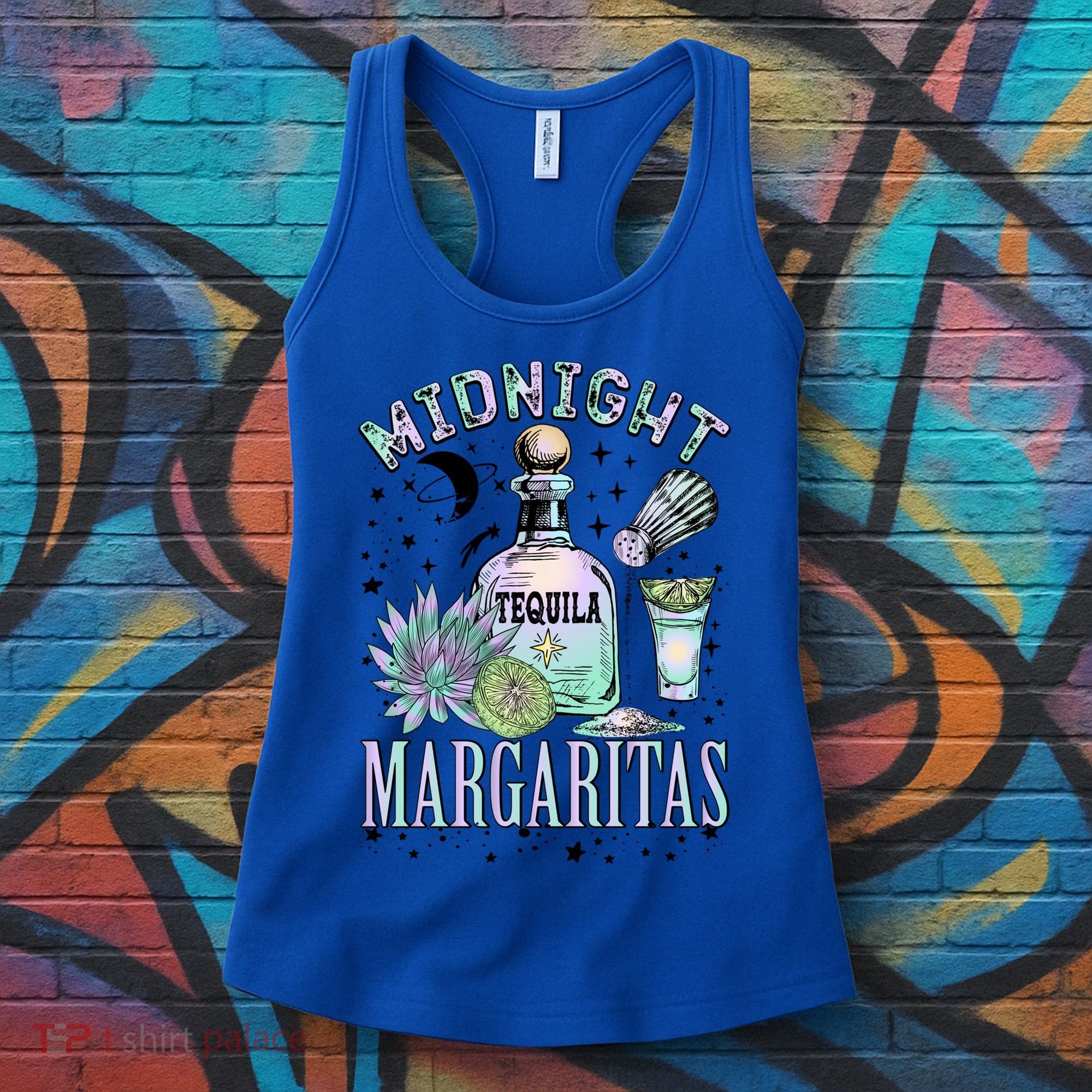 Midnight Tequila Margaritas Lime Tequila Magic Witches Great Gift Women's Tank Top