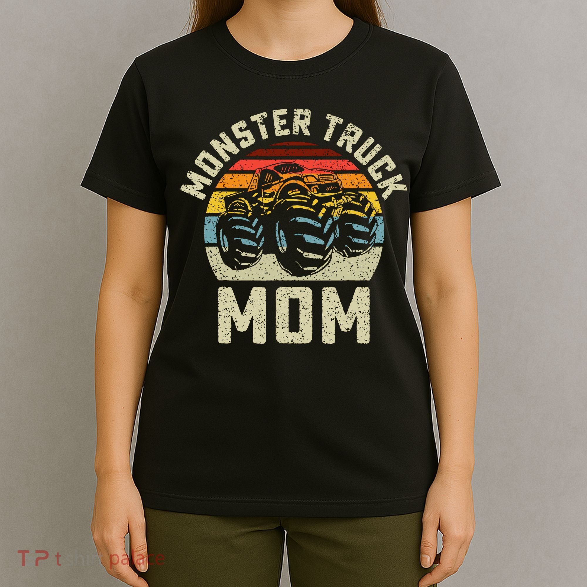 Monster Truck Mom Vintage Retro Style Women T-Shirt