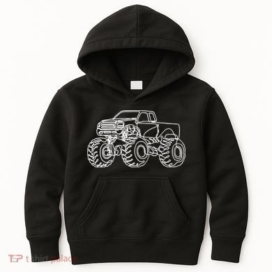 Monster Truck Kids Hoodie
