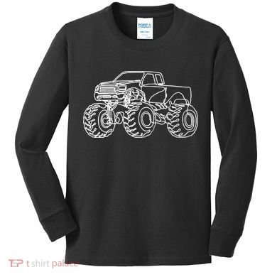 Monster Truck Kids Long Sleeve Shirt