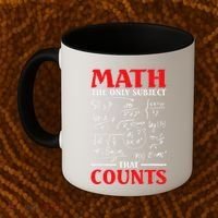 Math Teacher Math The Only Subject That Counts Coffee Mug thumb 2
