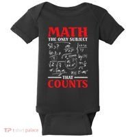 Math Teacher Math The Only Subject That Counts Baby Bodysuit thumb 0