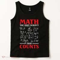 Math Teacher Math The Only Subject That Counts Tank Top thumb 2
