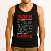 Math Teacher Math The Only Subject That Counts Tank Top thumb 3