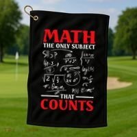 Math Teacher Math The Only Subject That Counts Golf Towel thumb 1