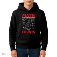 Math Teacher Math The Only Subject That Counts Kids Hoodie thumb 4
