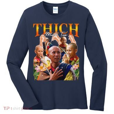 Monk Thich Minh Tue Bootleg Women's Long Sleeve Shirt