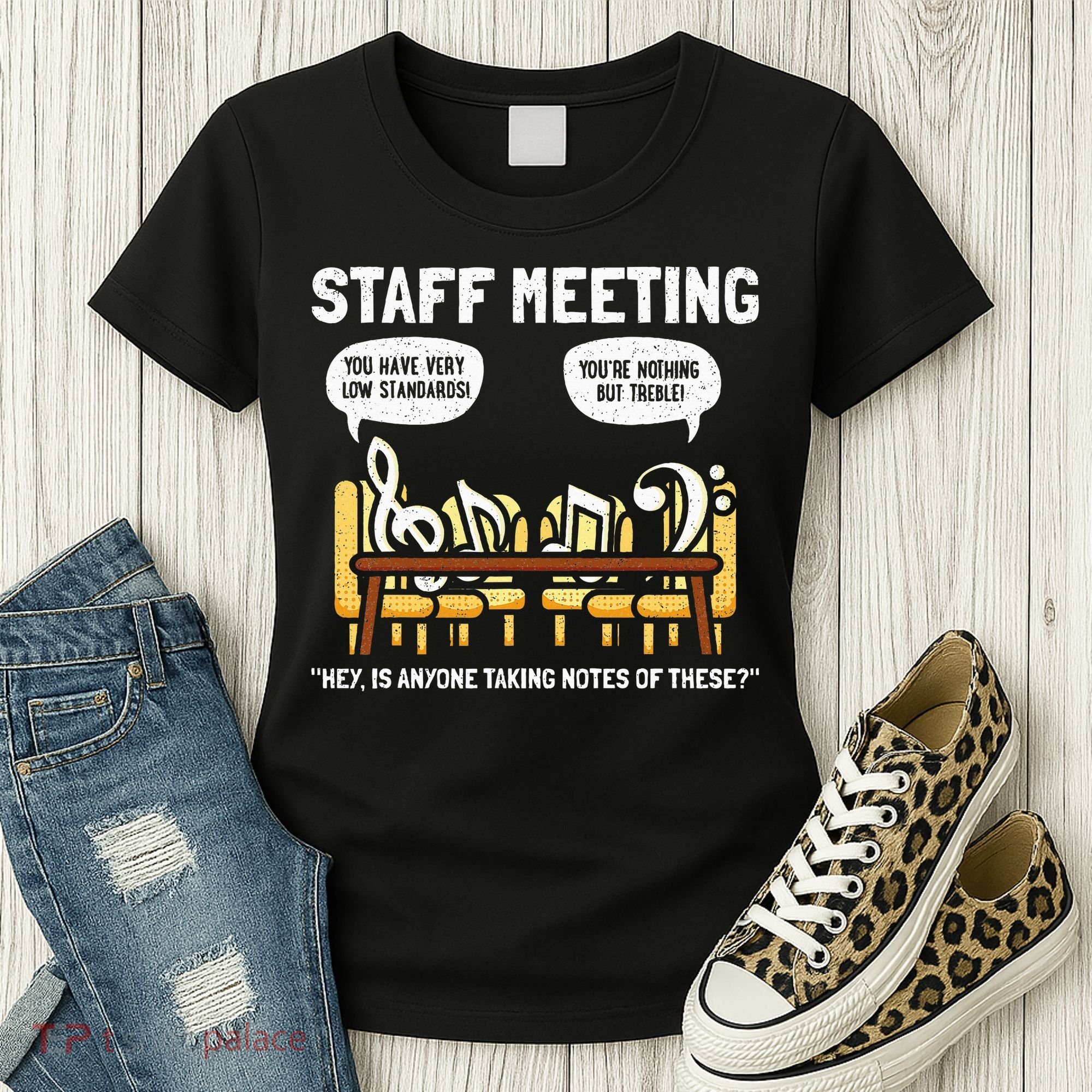 Music Theory Musician Music Teacher Funny Musical Notes Women's T-Shirt
