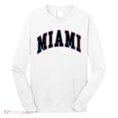 Miami Text Long Sleeve Shirt