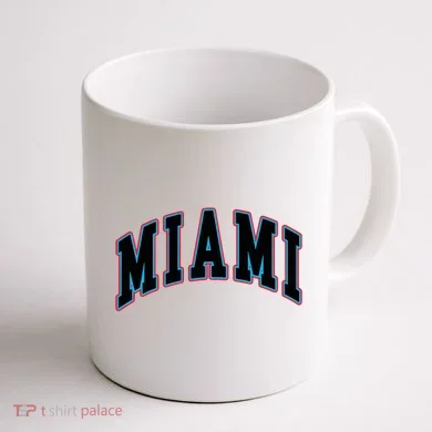 Miami Text Coffee Mug back