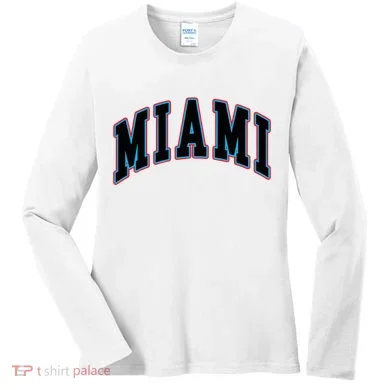Miami Text Women's Long Sleeve Shirt