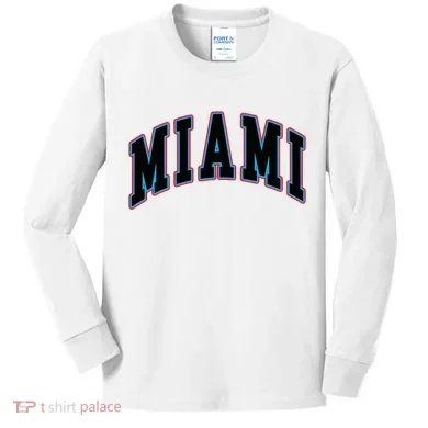 Miami Text Kids Long Sleeve Shirt