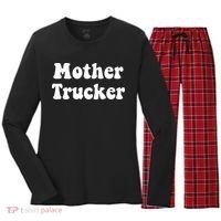 Mother Trucker Women's Long Sleeve Flannel Pajama Set  thumb 0