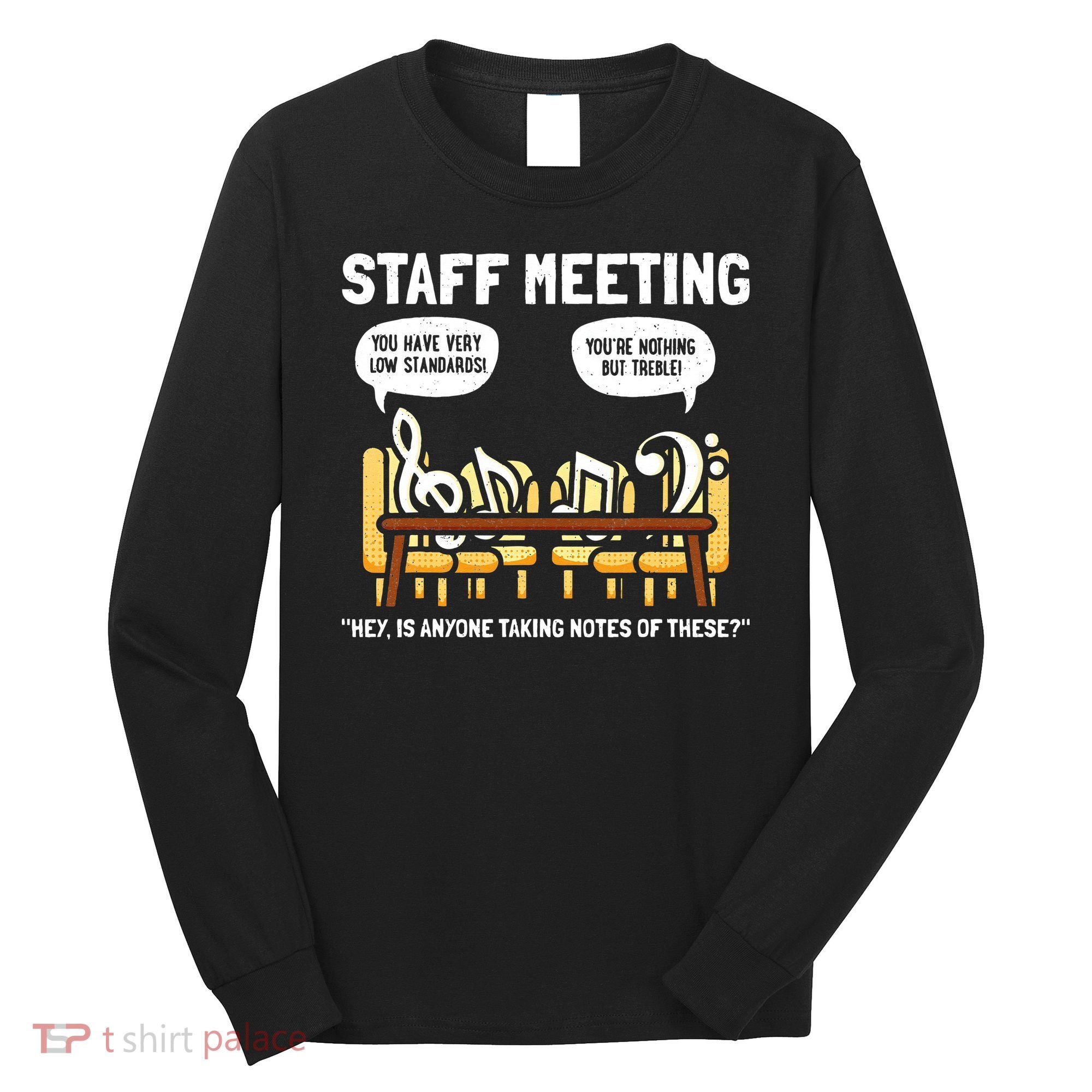 Music Theory Musician Music Teacher Funny Musical Notes Long Sleeve Shirt