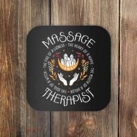 Massage Therapist Masseuse Massage Therapy Massotherapist Coaster thumb 0