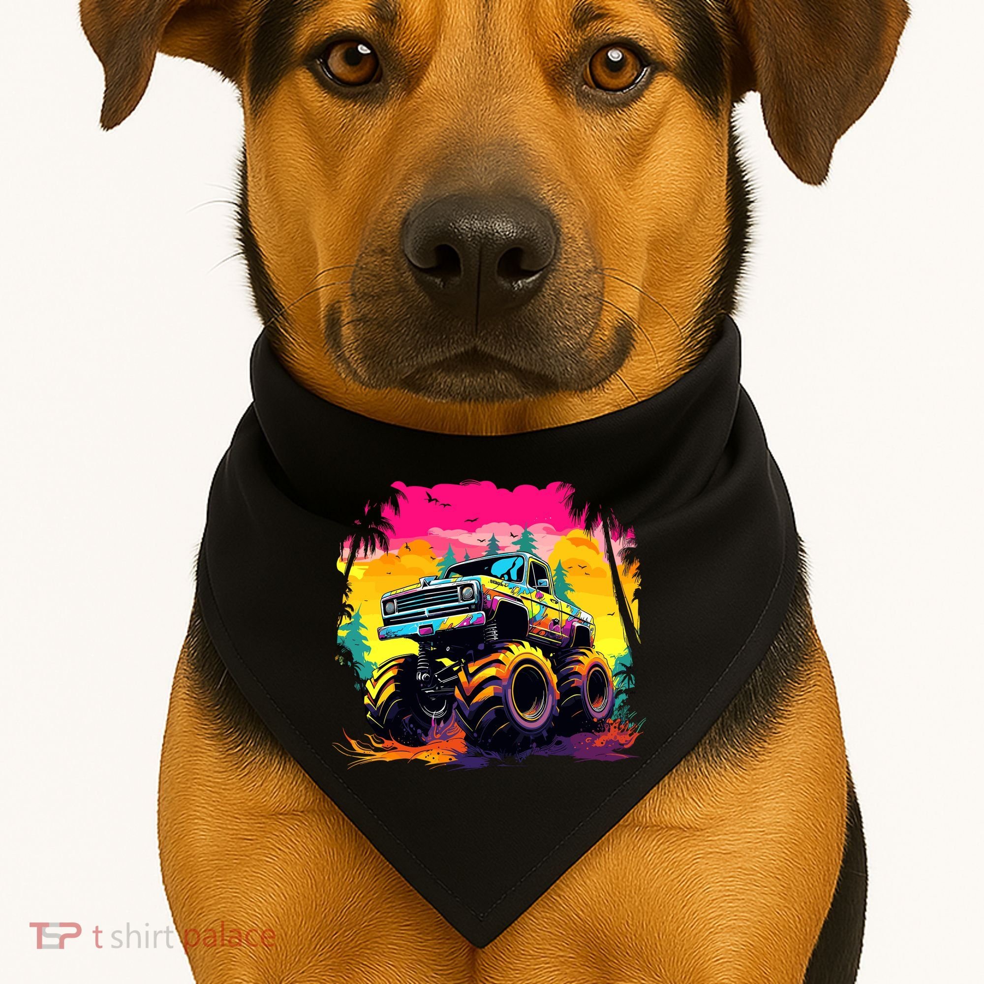 Monster Truck USA-Made Doggie Bandana