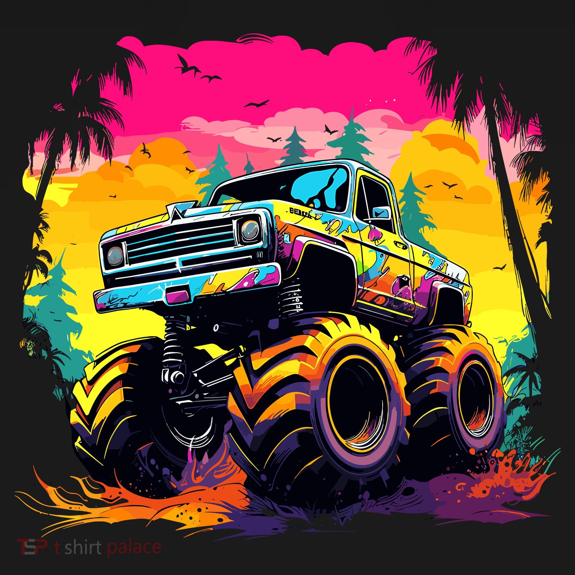 Monster Truck Pajama Set