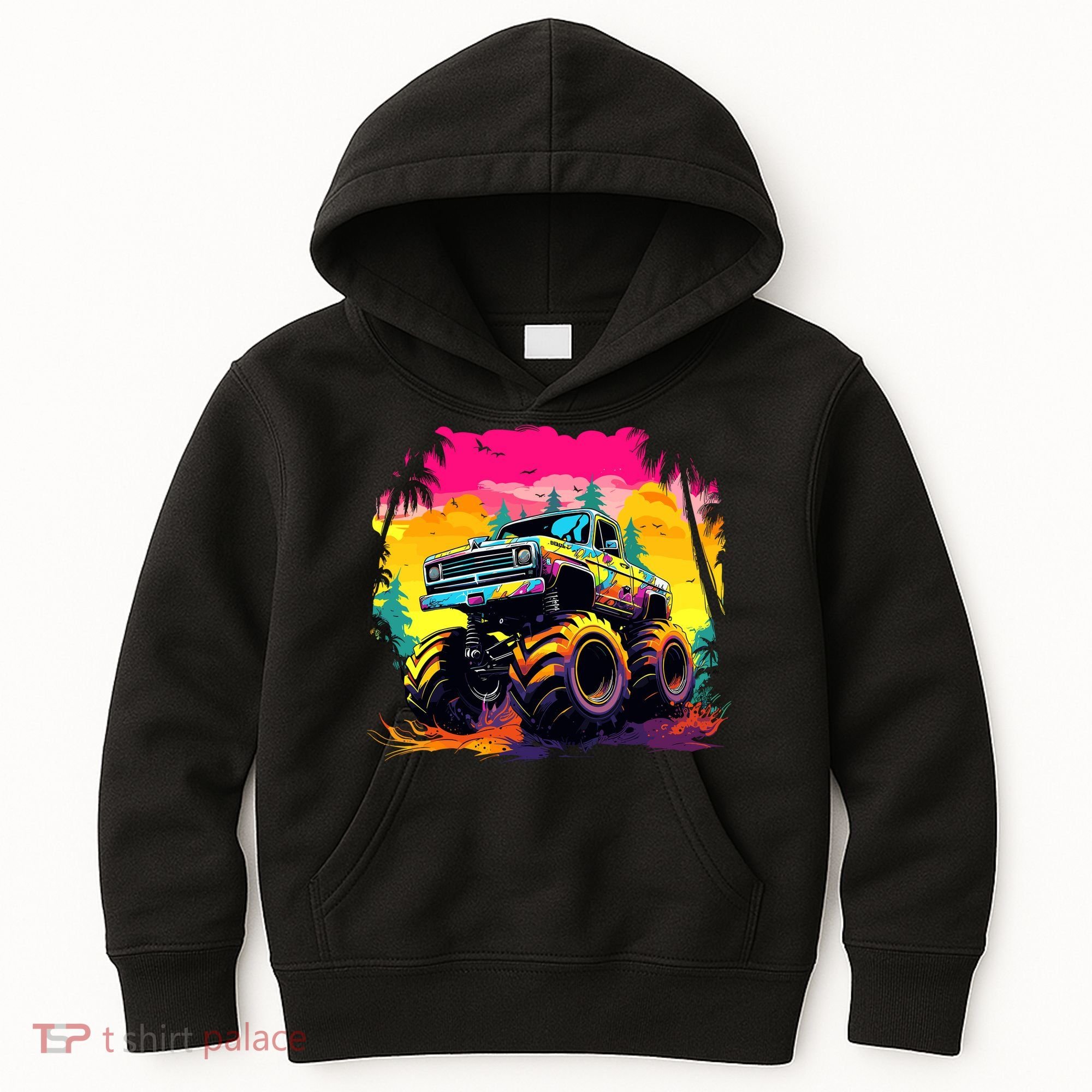 Monster Truck Kids Hoodie