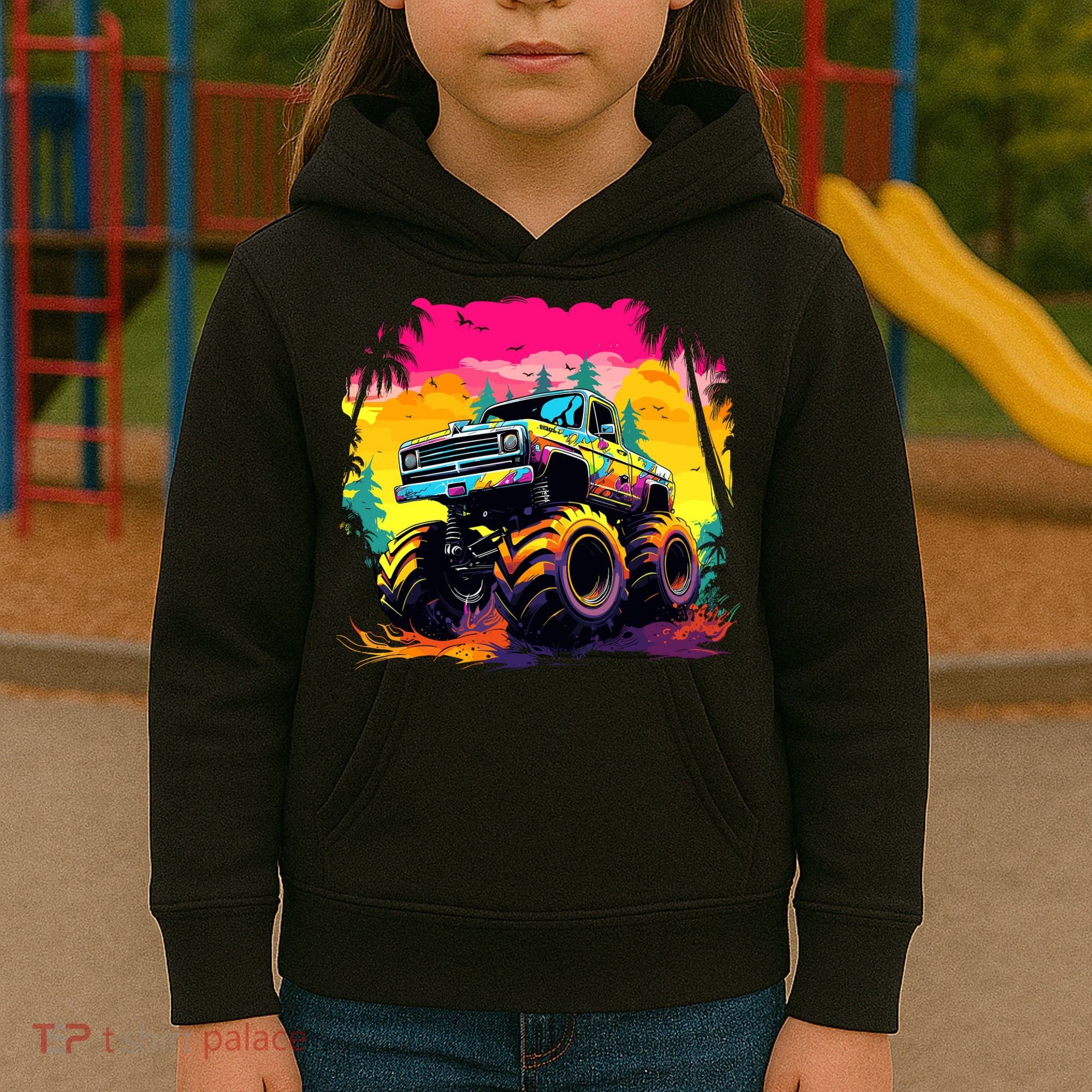 Monster Truck Kids Hoodie
