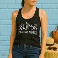 Musical Taking Notes Music Lovers Teachers Women's Tank Top thumb 2