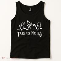 Musical Taking Notes Music Lovers Teachers Tank Top thumb 2