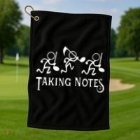 Musical Taking Notes Music Lovers Teachers Golf Towel thumb 1
