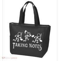 Musical Taking Notes Music Lovers Teachers Tote Bag thumb 3