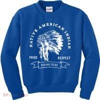 Mohawk Tribe Native American Indian Pride Respect Love Great Gift Kids Sweatshirt thumb 0