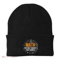 Math The Only Subject That Counts Math Teacher Science Math Meaningful Gift Beanie thumb 0