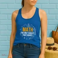 Math The Only Subject That Counts Math Teacher Science Math Meaningful Gift Women's Tank Top thumb 2