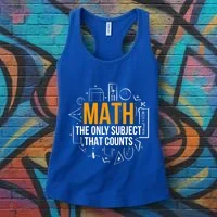 Math The Only Subject That Counts Math Teacher Science Math Meaningful Gift Women's Tank Top thumb 3
