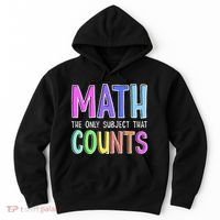 Math The Only Subject That Counts Happy 100 Days Of School Hoodie thumb 0