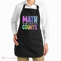Math The Only Subject That Counts Happy 100 Days Of School Apron thumb 2
