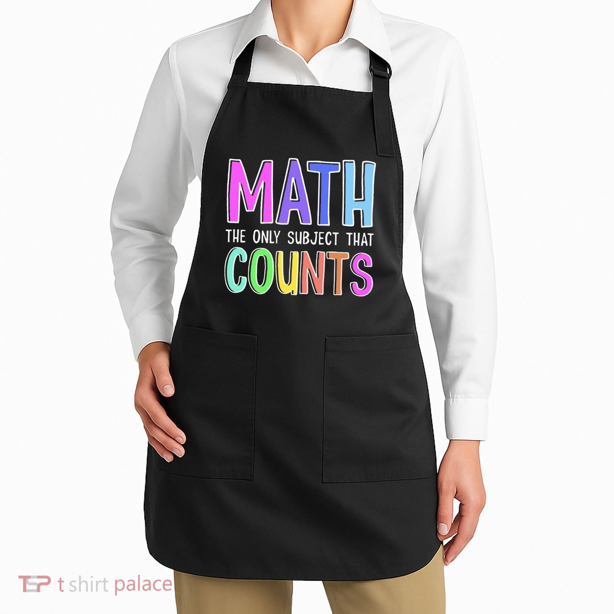 Math The Only Subject That Counts Happy 100 Days Of School Apron