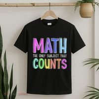 Math The Only Subject That Counts Happy 100 Days Of School T-Shirt thumb 2