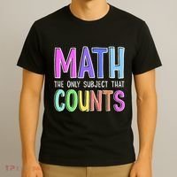 Math The Only Subject That Counts Happy 100 Days Of School T-Shirt thumb 3