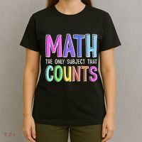 Math The Only Subject That Counts Happy 100 Days Of School T-Shirt thumb 4