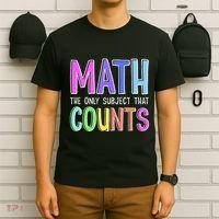 Math The Only Subject That Counts Happy 100 Days Of School T-Shirt thumb 6