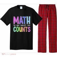 Math The Only Subject That Counts Happy 100 Days Of School Pajama Set thumb 0