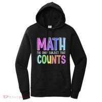 Math The Only Subject That Counts Happy 100 Days Of School Women's Hoodie thumb 0