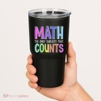 Math The Only Subject That Counts Happy 100 Days Of School Tumbler thumb 2