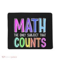 Math The Only Subject That Counts Happy 100 Days Of School Mousepad thumb 0