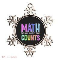 Math The Only Subject That Counts Happy 100 Days Of School Ornament thumb 0