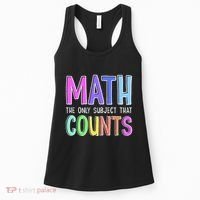 Math The Only Subject That Counts Happy 100 Days Of School Women's Tank Top thumb 0