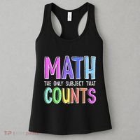 Math The Only Subject That Counts Happy 100 Days Of School Women's Tank Top thumb 3