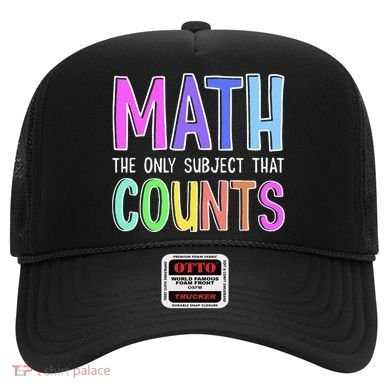 Math The Only Subject That Counts Happy 100 Days Of School Hat