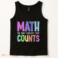 Math The Only Subject That Counts Happy 100 Days Of School Tank Top thumb 2
