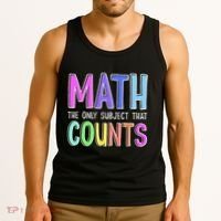 Math The Only Subject That Counts Happy 100 Days Of School Tank Top thumb 3
