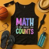 Math The Only Subject That Counts Happy 100 Days Of School Tank Top thumb 4
