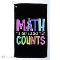 Math The Only Subject That Counts Happy 100 Days Of School Golf Towel thumb 0